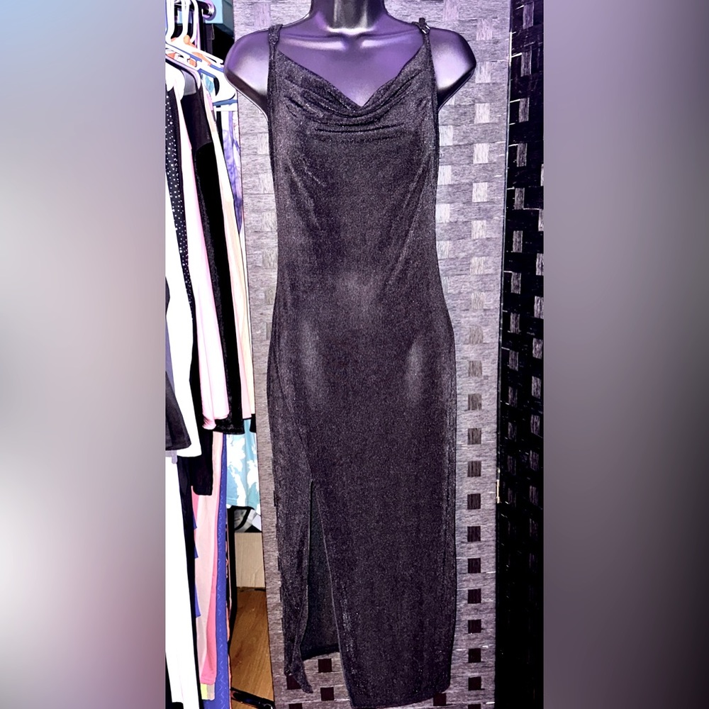 L sparkly adjustable straps dress